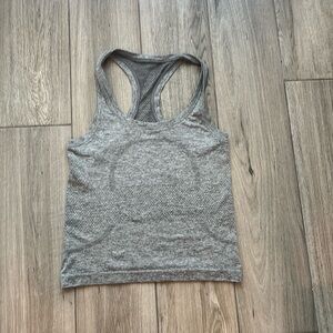 Lululemon racer back 2.0 tank top, size 2, color gray